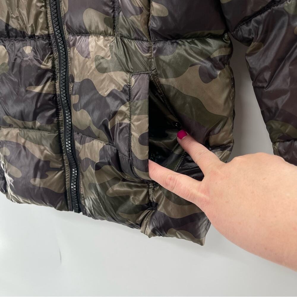 S13 New York Boy's Downhill Camo-Print Down-Blend Hooded Jacket Size 8 - Picture 3 of 12